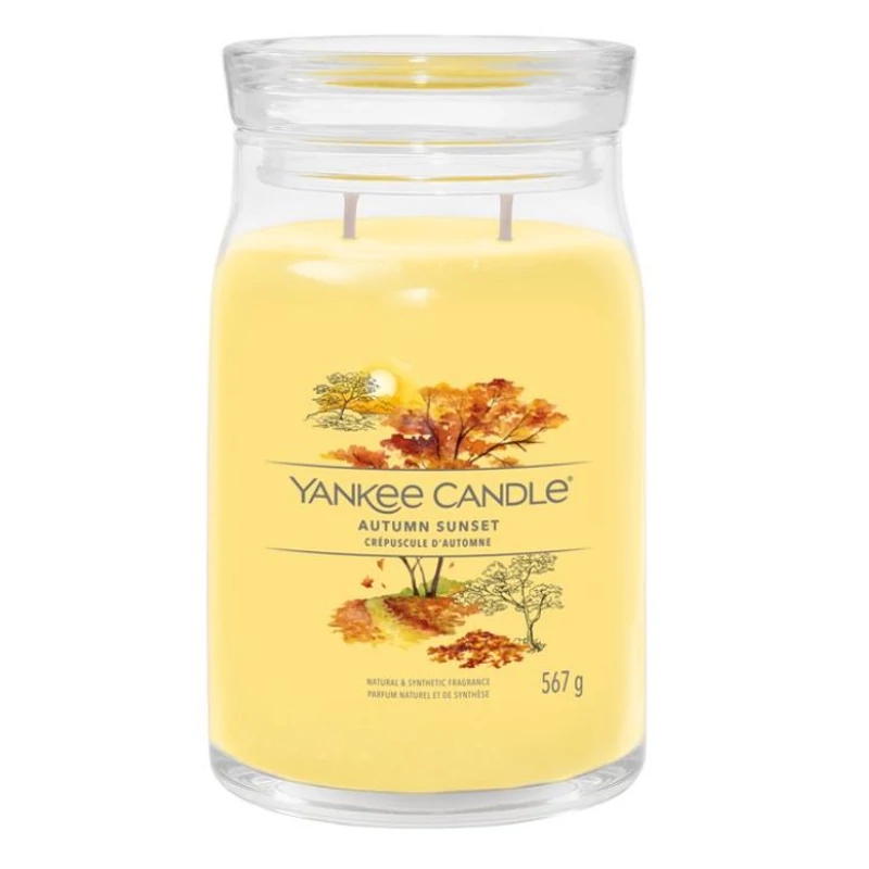 Yankee Candle® Autumn Sunset nagy üveggyertya 567g