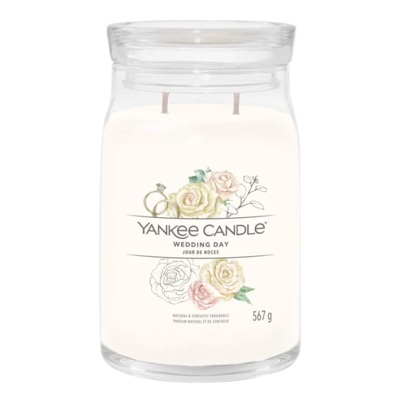 Yankee Candle® Wedding Day nagy üveggyertya 567g