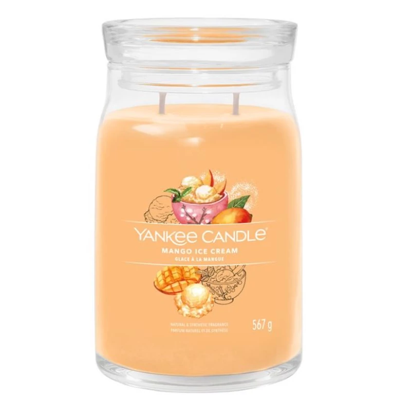 Yankee Candle® Mango Ice Cream nagy üveggyertya 567g