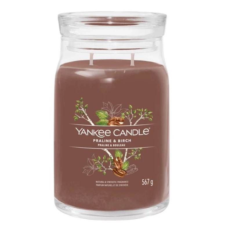 Yankee Candle® Praline & Birch nagy üveggyertya 567g