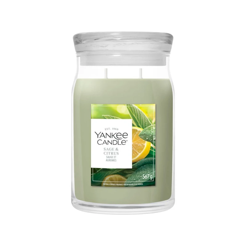Yankee Candle® Sage & Citrus nagy üveggyertya 567g