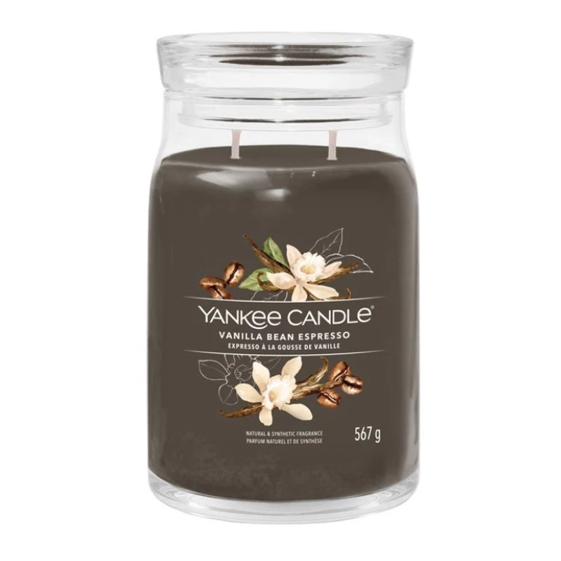 Yankee Candle® Vanilla bean espresso nagy üveggyertya 567g