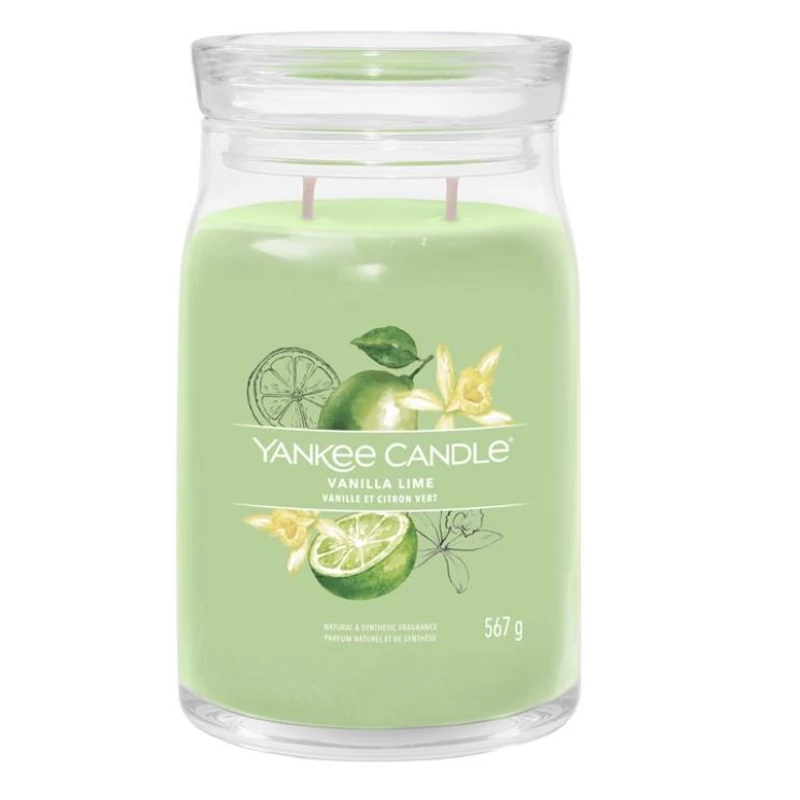 Yankee Candle® Vanilla Lime nagy üveggyertya 567g