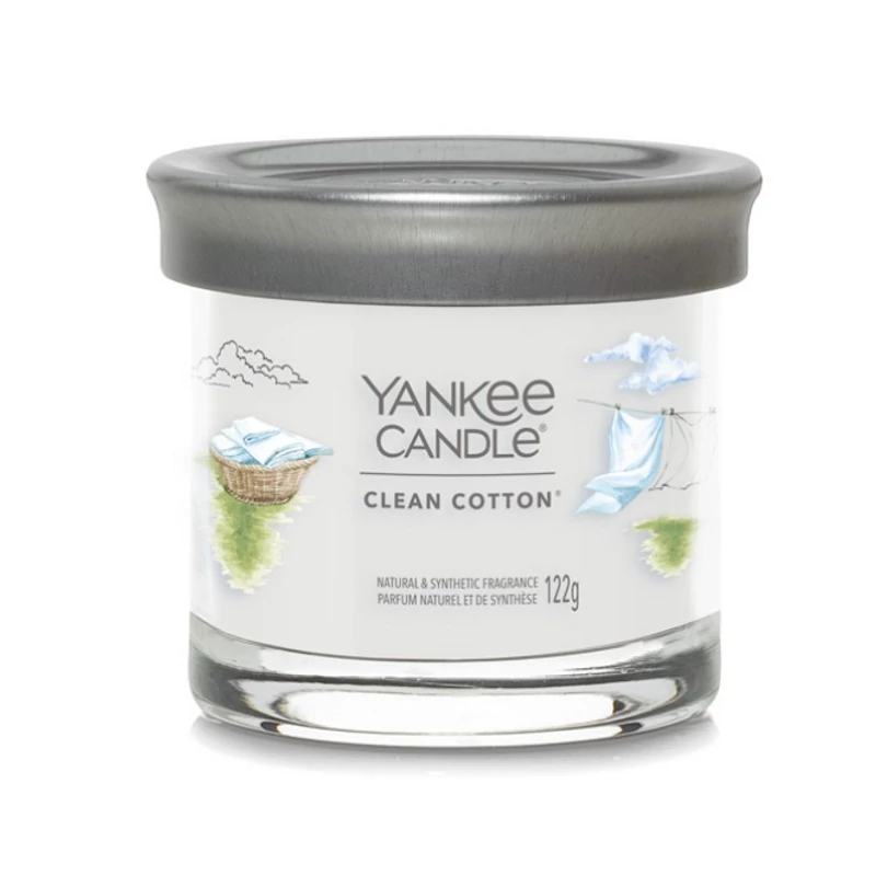 Yankee Candle® Clean Cotton Tumbler kis üveggyertya 122g