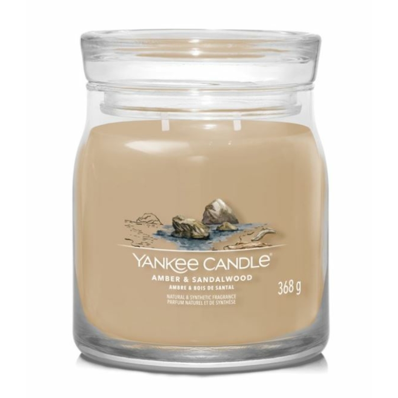 Yankee Candle® Amber & Sandalwood közepes üveggyertya