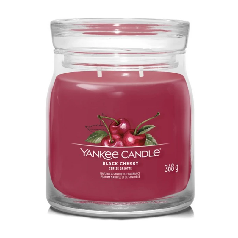 Yankee Candle® Black Cherry közepes üveggyertya 368g