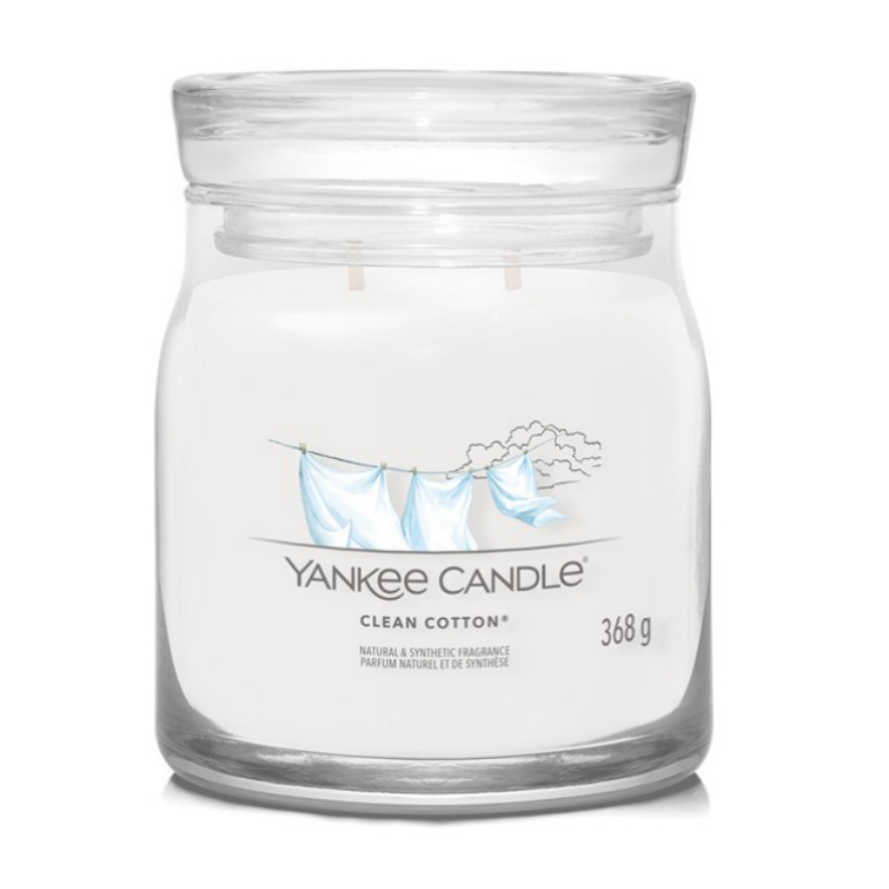 Yankee Candle® Clean Cotton közepes üveggyertya