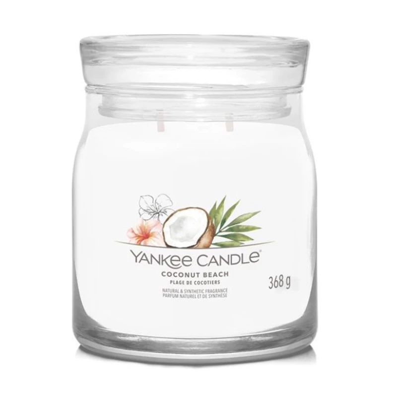 Yankee Candle® Coconut Beach közepes üveggyertya 368g