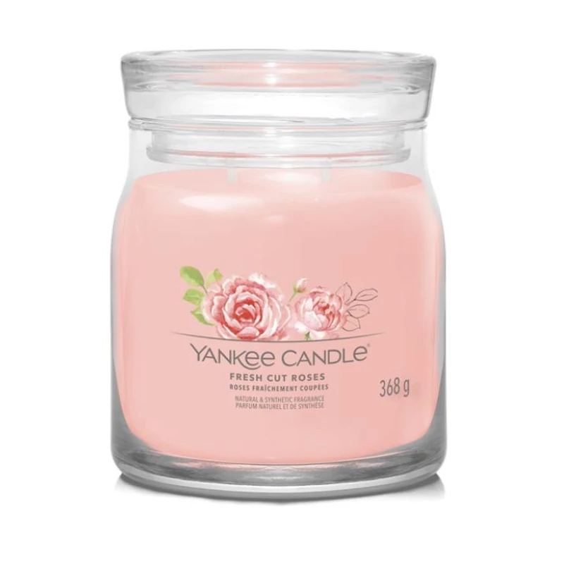 Yankee Candle® Fresh Cut Roses közepes üveggyertya 368g