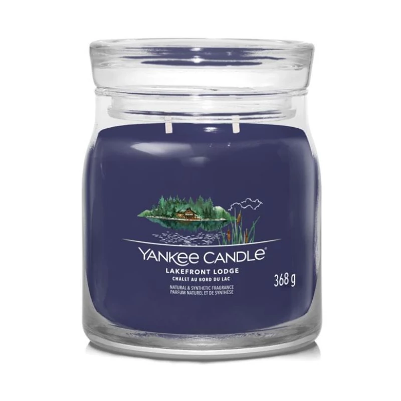 Yankee Candle® Lakefront Lodge közepes üveggyertya 368g