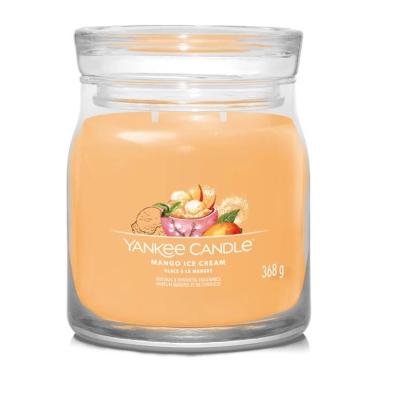 Yankee Candle® Mango Ice Cream közepes üveggyertya 368g