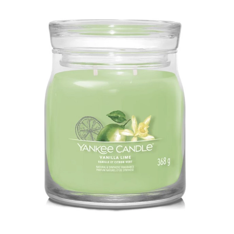 Yankee Candle® Vanilla Lime közepes üveggyertya 368g