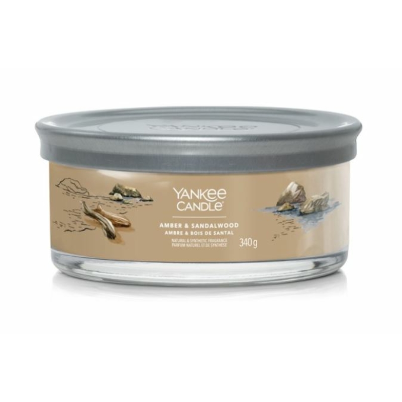 Yankee Candle® Amber & Sandalwood Tumbler közepes üveggyertya (5 kanócos)