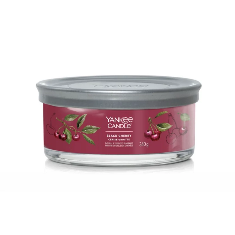 Yankee Candle® Black Cherry Tumbler közepes üveggyertya (5 kanócos)