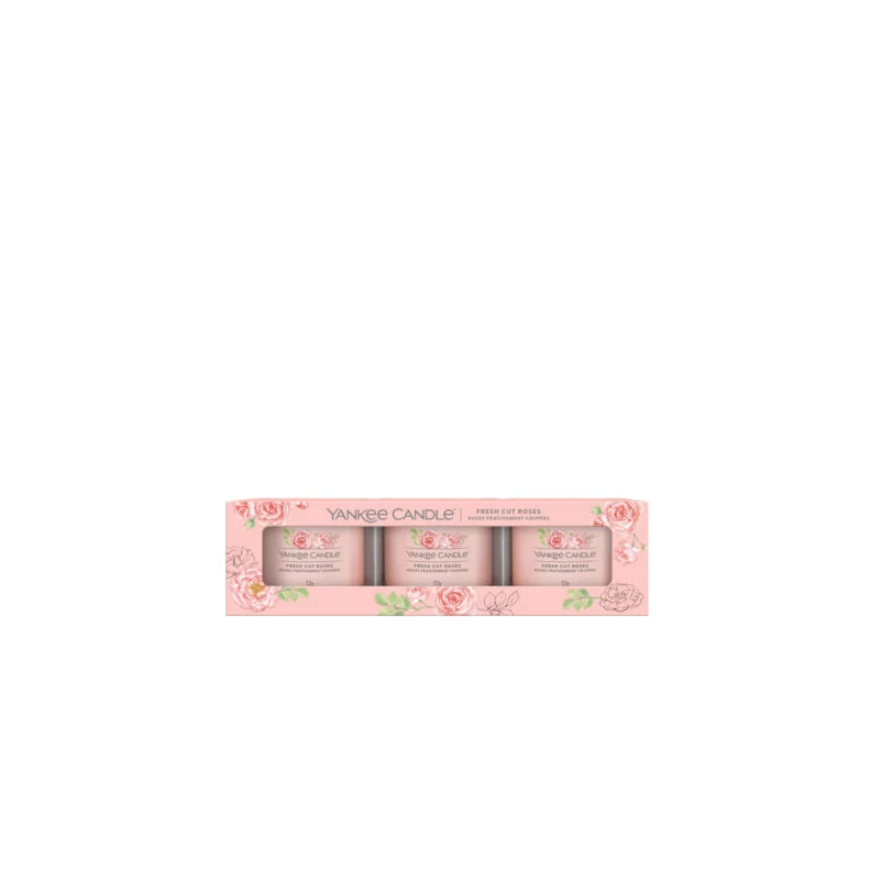Yankee Candle® Fresh Cut Roses kis üveggyertya szett 3x37g