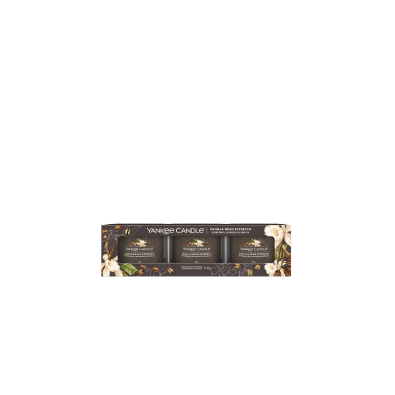 Yankee Candle® Vanilla Bean Espresso kis üveggyertya szett 3x37g
