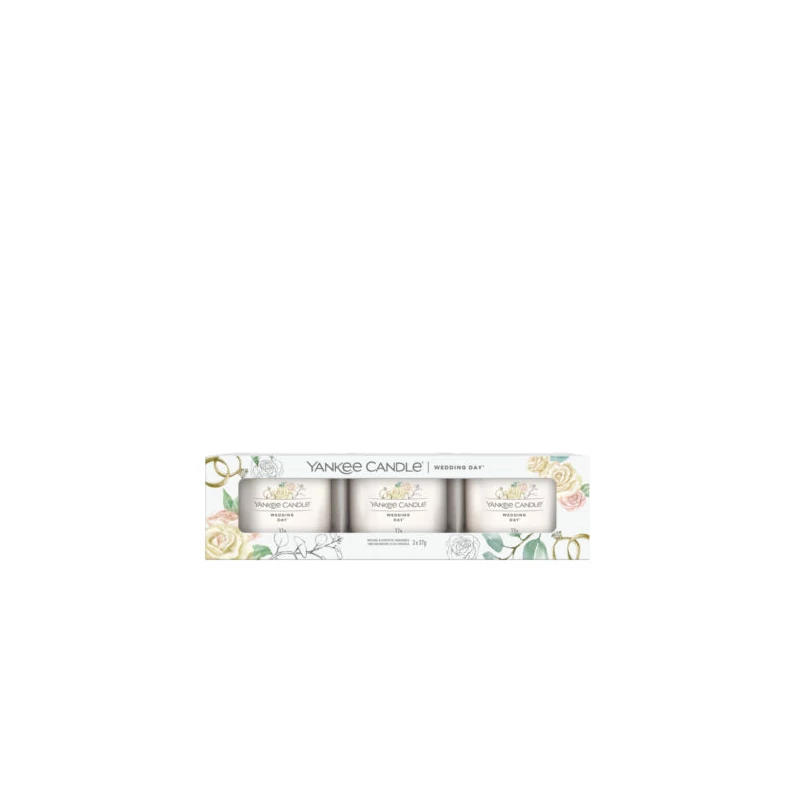Yankee Candle® Wedding Day kis üveggyertya szett 3x37g