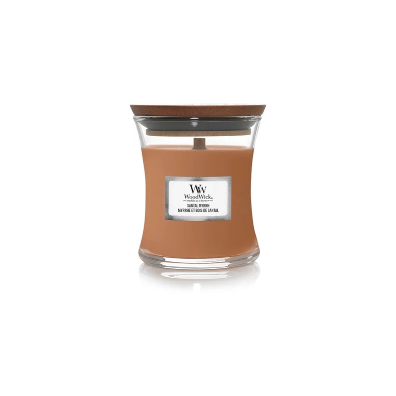 WoodWick® Santal Myrrh kis üveggyertya 85g