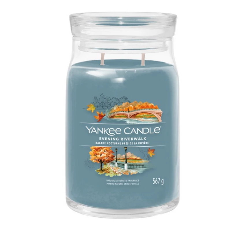 Yankee Candle® Evening Riverwalk nagy üveggyertya 567g