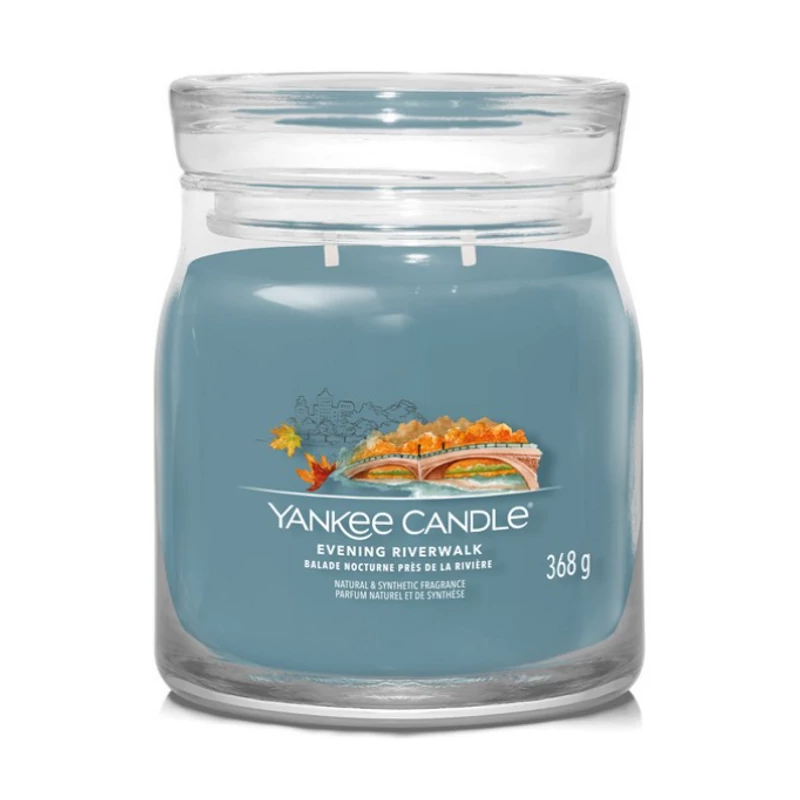Yankee Candle® Evening Riverwalk közepes üveggyertya 368g
