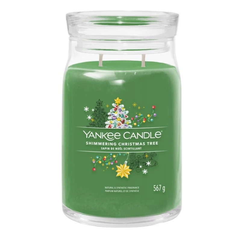 Yankee Candle® Shimmering Christmas nagy üveggyertya 567g