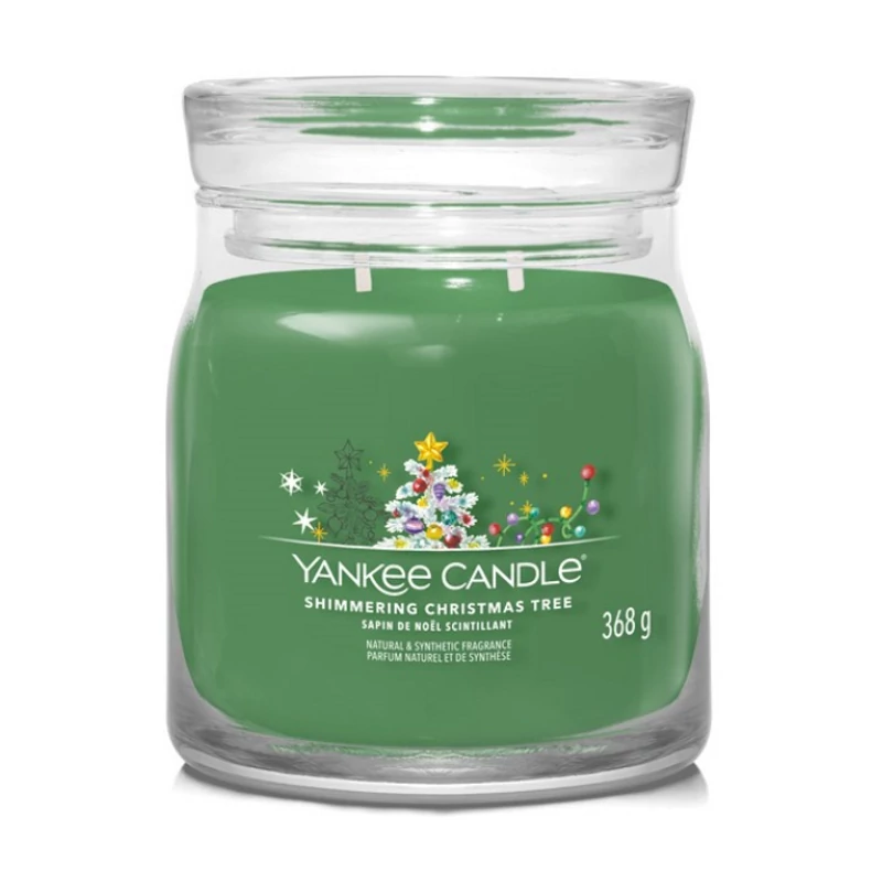 Yankee Candle® Shimmering Christmas közepes üveggyertya 368g