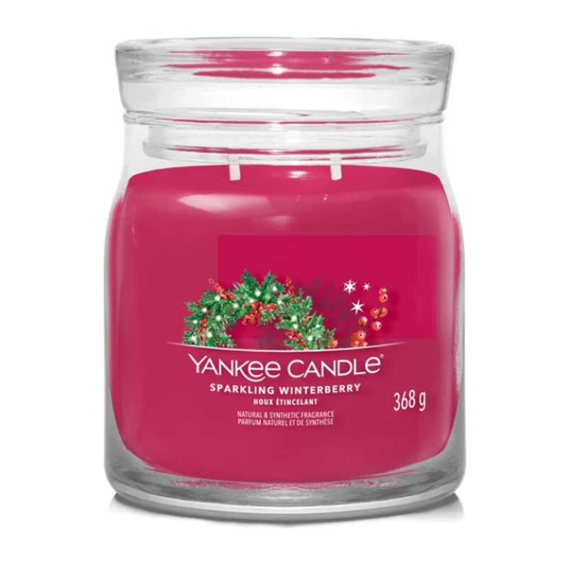 Yankee Candle® Sparkling Winterberry közepes üveggyertya 368g