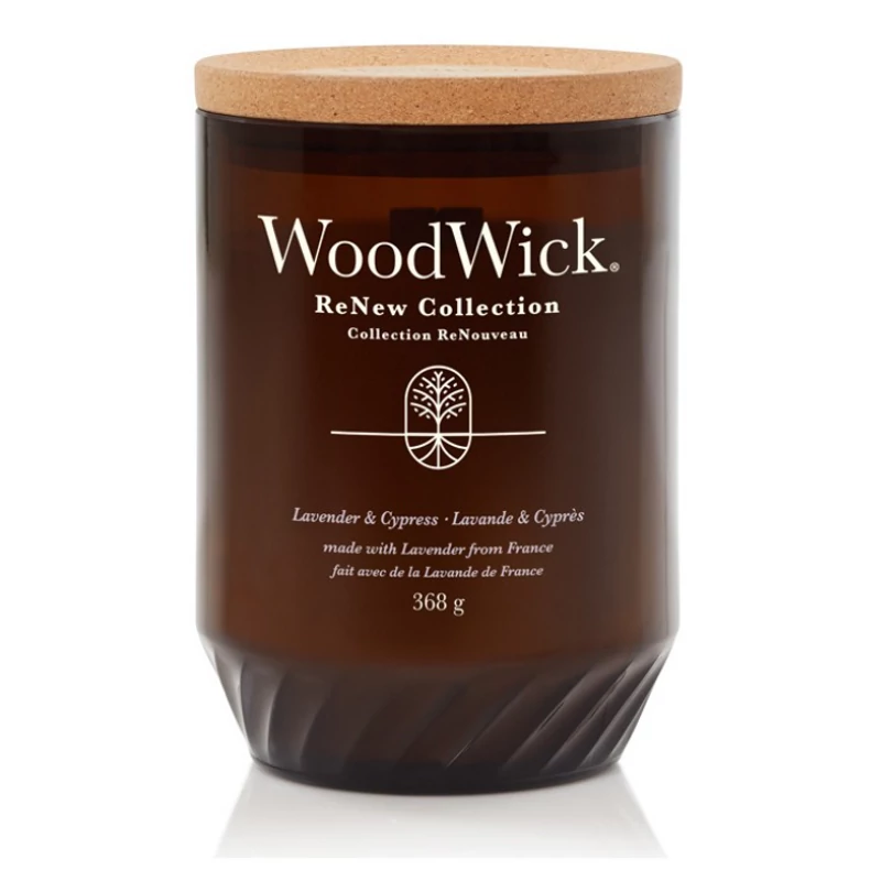 WoodWick® ReNew Lavender & Cypress nagy gyertya 368g