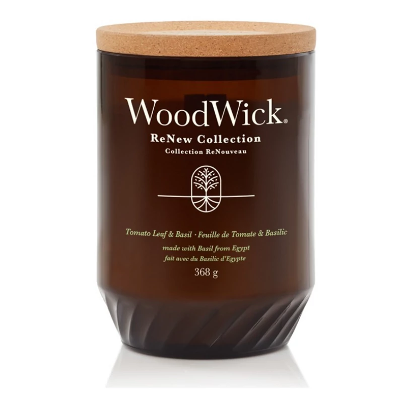 WoodWick® ReNew Tomato Leaf & Basil nagy gyertya 368g