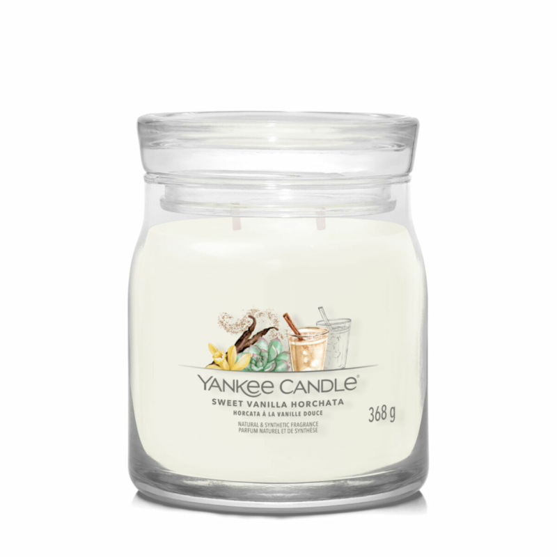 Yankee Candle® Sweet Vanilla Horchata közepes üveggyertya