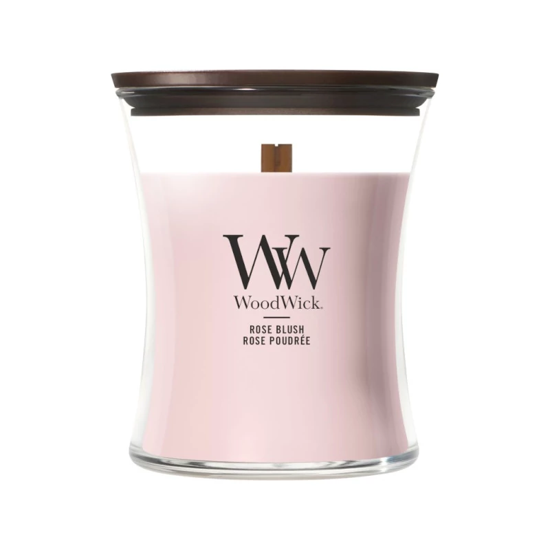 WoodWick® Rose Blush közepes üveggyertya 275g