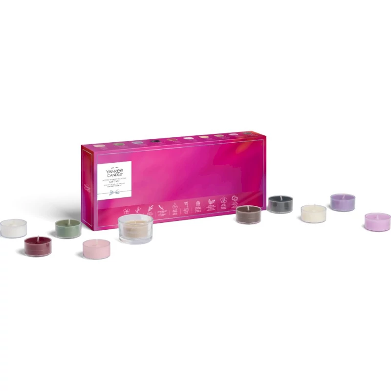 Yankee Candle® ajándékszett 10 db mécsessel + gyertyatartóval 2026