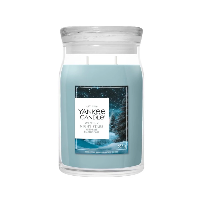 Yankee Candle® Winter Night Stars nagy üveggyertya 567g