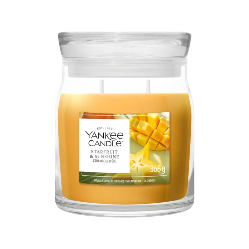 Yankee Candle® Starfruit & Sunshine közepes üveggyertya 368g
