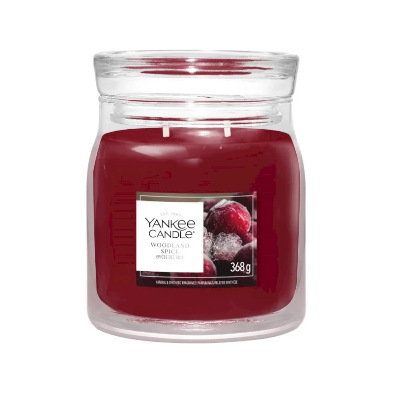 Yankee Candle® Woodland Spice közepes üveggyertya 368g