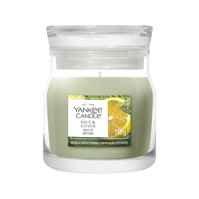 Yankee Candle® Sage & Citrus kis üveggyertya 110g
