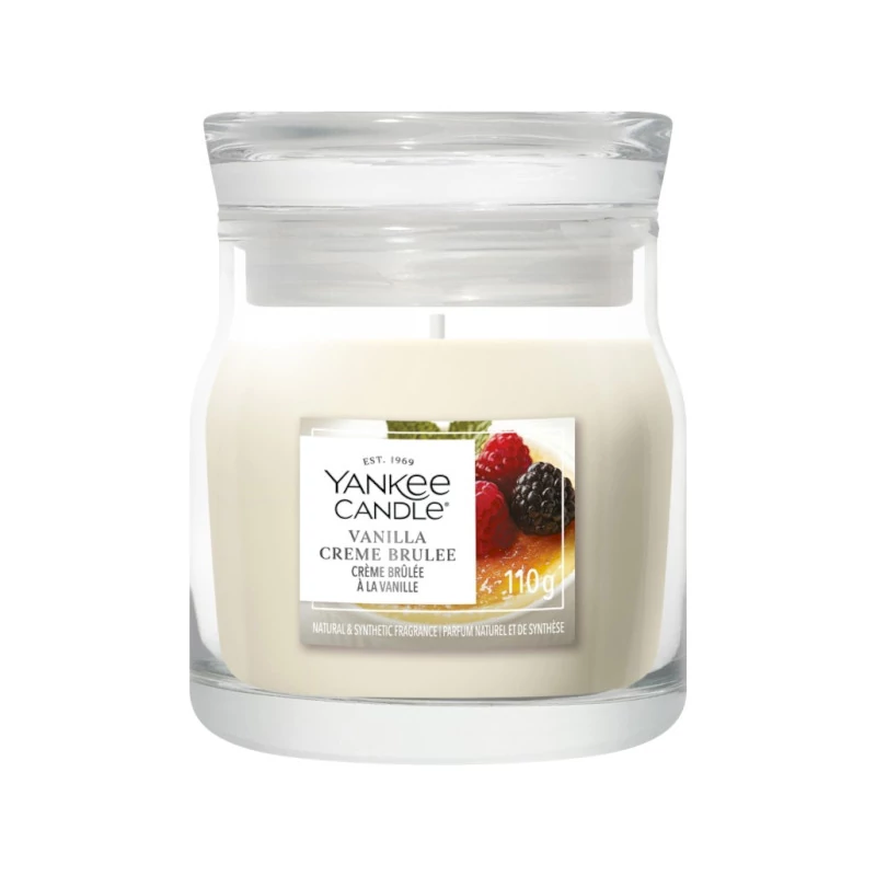Yankee Candle® Vanilla Créme Brulee kis üveggyertya 110g