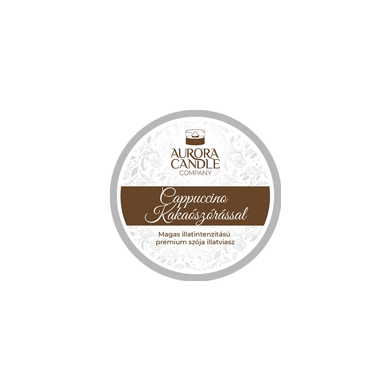 Aurora Candle Cappuccino Kakaószórással mini illatviasz