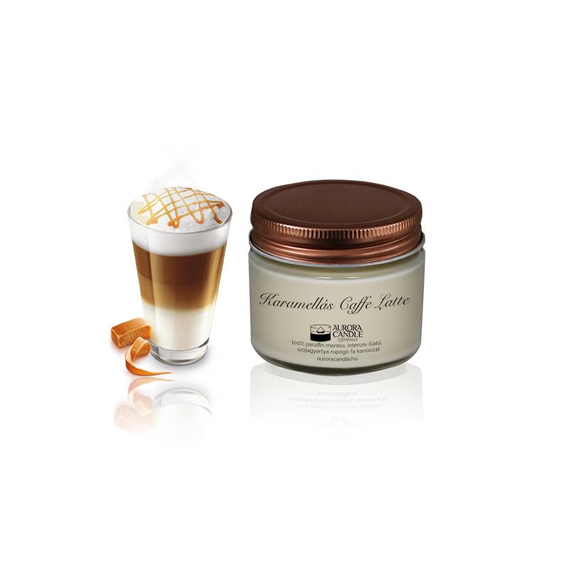 Aurora Candle Karamellás Caffe Latte Vintage szójaviasz illatgyertya