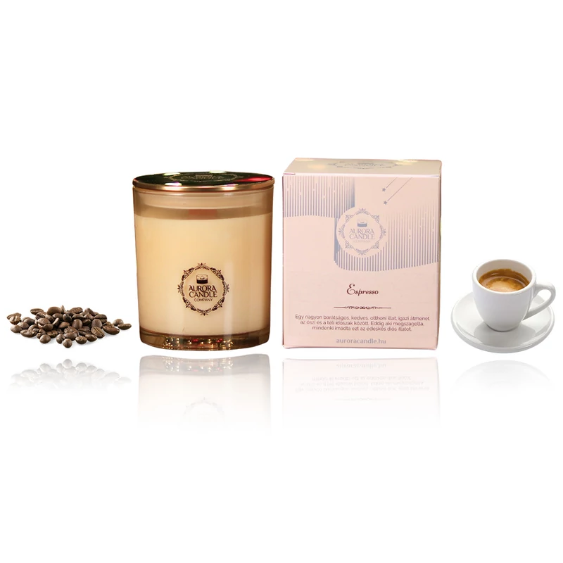 Aurora Candle Espresso Elegáns szójaviasz illatgyertya