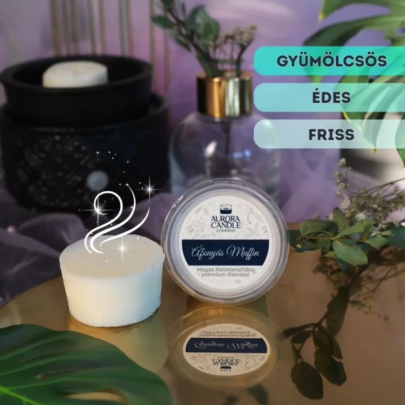 Aurora Candle Áfonyás Muffin mini illatviasz
