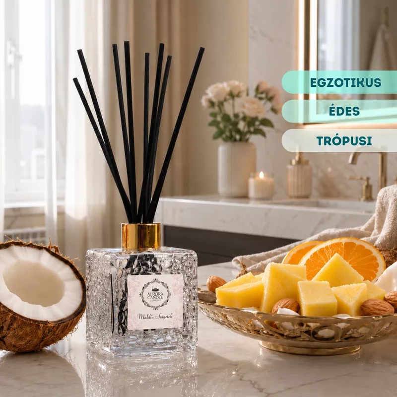 Aurora Candle Maldív Szigetek - Prémium Pálcás Illatdiffúzor 150 ml