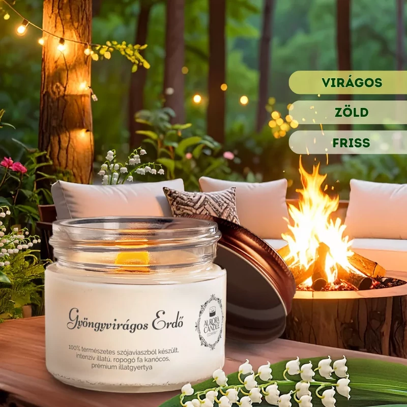 Aurora Candle Gyöngyvirágos Erdő Vintage illatgyertya 140g