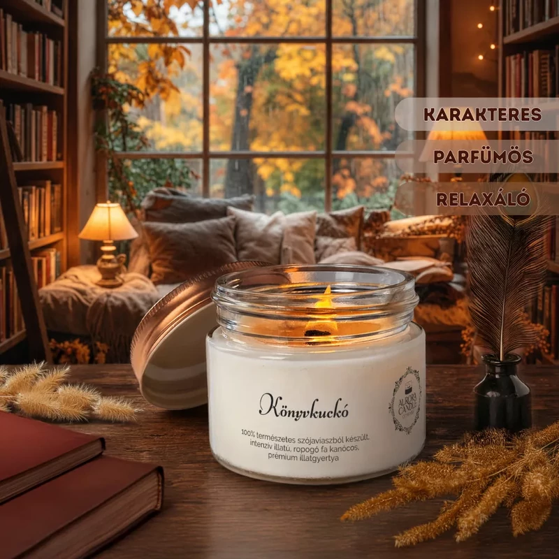 Aurora Candle Könyvkuckó Vintage illatgyertya