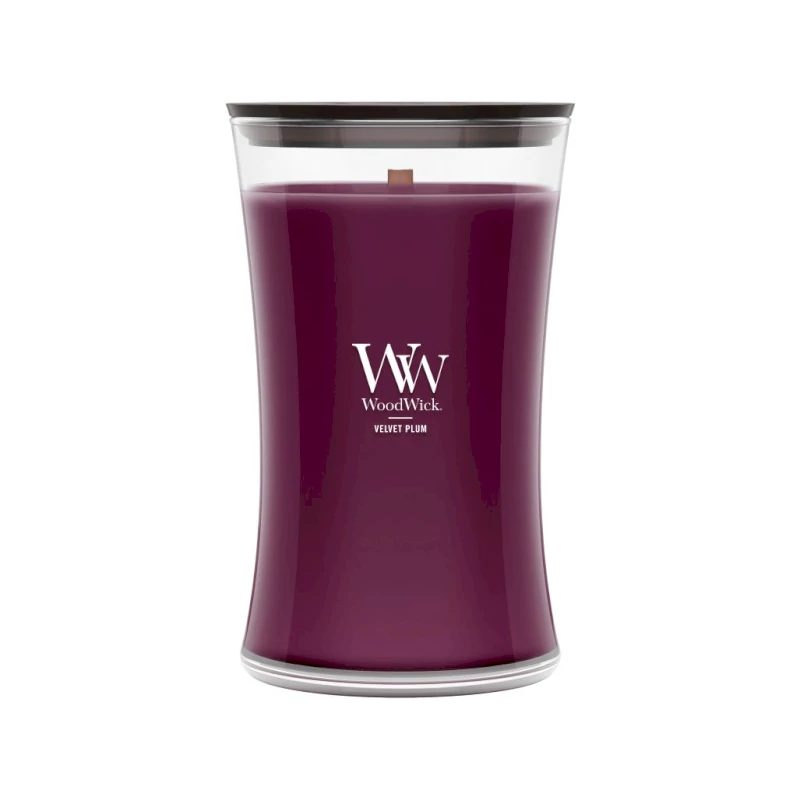 WoodWick® Velvet Plum nagy üveggyertya 610g