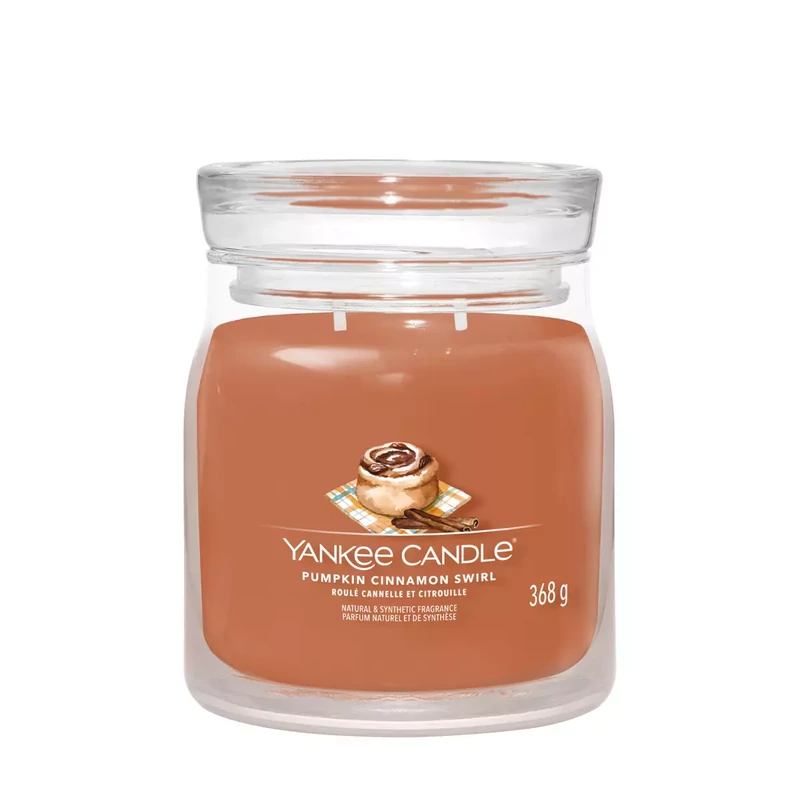 Yankee Candle® PUMPKIN CINNAMON SWIRL KÖZEPES ÜVEGGYERTYA 368g