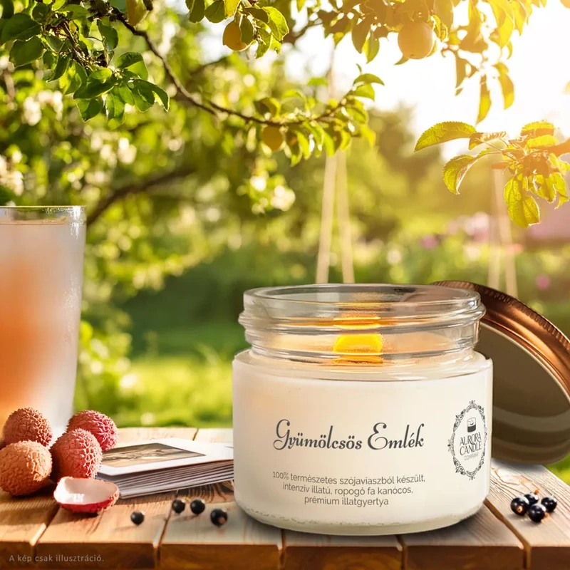 Aurora Candle Gyümölcsös Emlék Vintage szójaviasz illatgyertya
