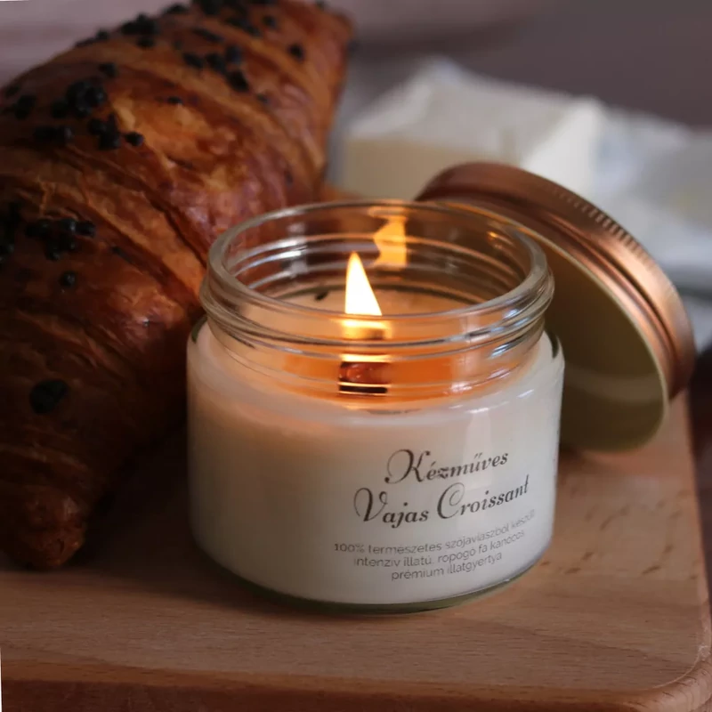 Aurora Candle Kézműves Vajas Croissant Vintage illatgyertya 140g