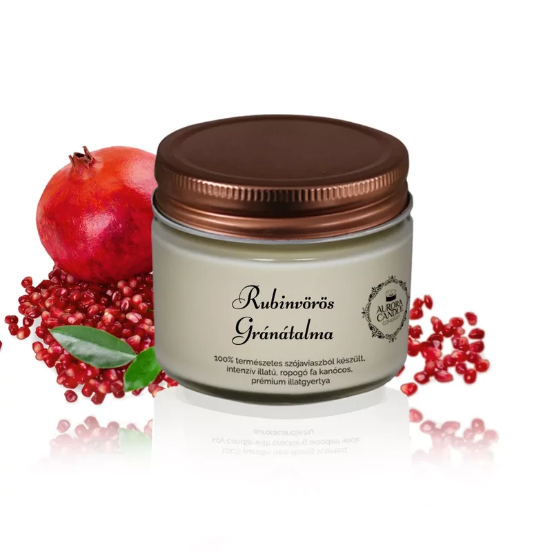 Aurora Candle rubinvörös gránátalma Vintage illatgyertya 140g