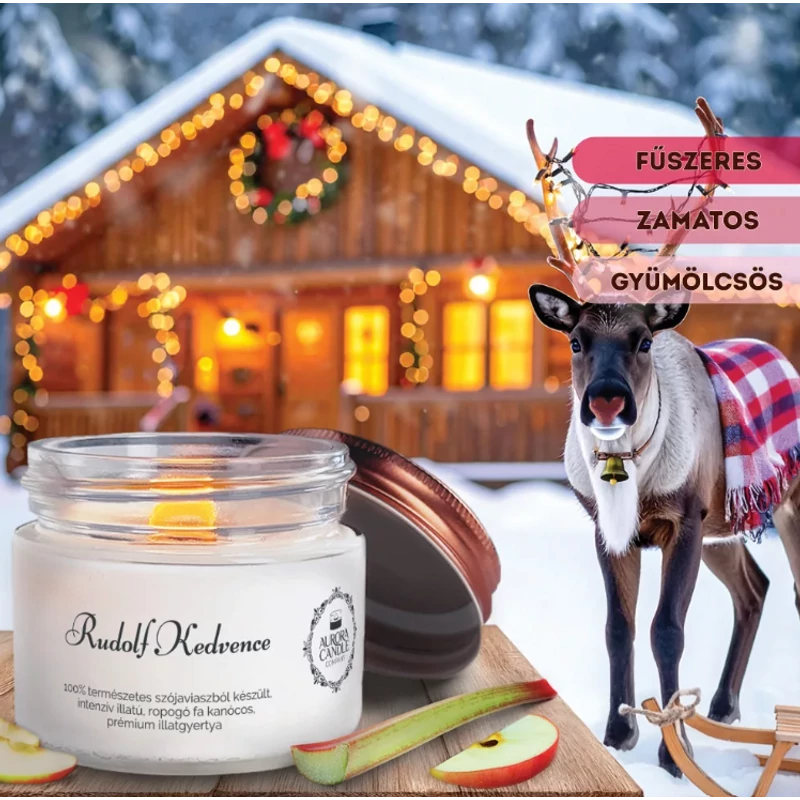 Aurora Candle Rudolf Kedvence Vintage illatgyertya 140g